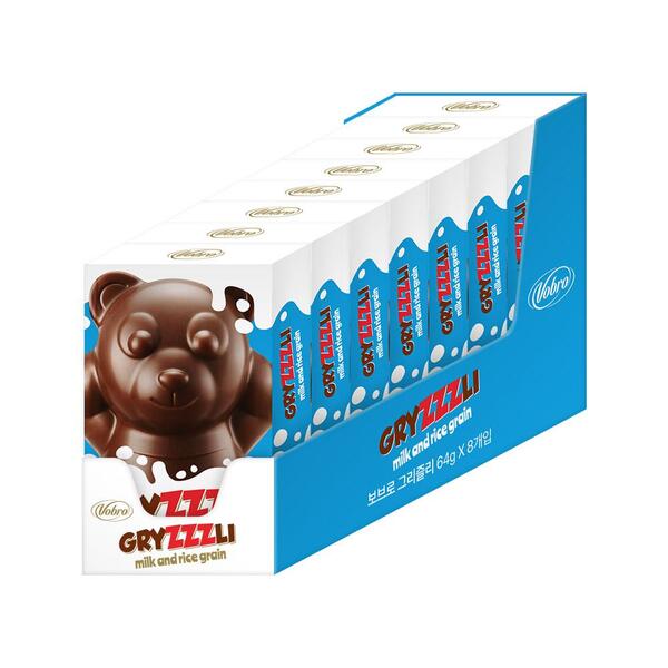 보브로 그리즐리 곰돌이 초콜릿 64g 8개입(1박스)